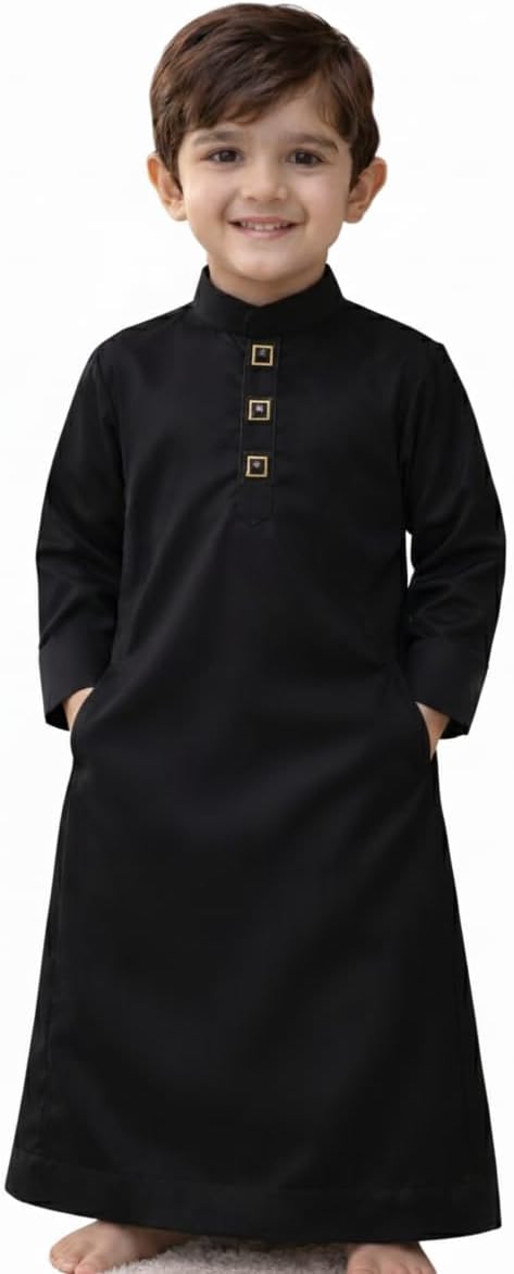 Premium Cotton Arabic Jubba Thobe for Boys | Ramadan & Eid Wear | Soft Comfortable Fabric | Hand-Tailored Stitching | Jubba for Baby Boys & Kids