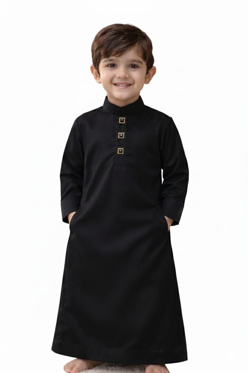 Premium Cotton Arabic Jubba Thobe for Boys | Ramadan & Eid Wear | Soft Comfortable Fabric | Hand-Tailored Stitching | Jubba for Baby Boys & Kids
