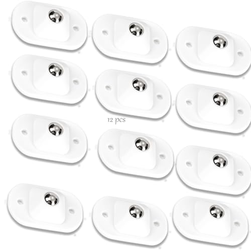 Rueda de rueda autoadhesiva, 12 ruedas giratorias, rotación sin polea, ruedas autoadhesivas, movimiento perfecto, perfecto para mover muebles pequeños, cajas de basura