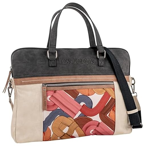Lois - Bolso Ordenador Portatil Mujer Elegante Para Trabajo Diario Viajes Oficina Estilo Moderno Con Diseño Funciona., Negro | Ya disponible en tu tienda friki favorita! En mundofriki.es!