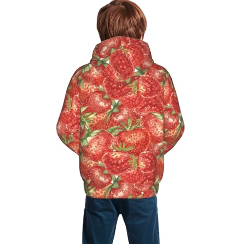 Strawberry Kid Hoodies Boys Sweatshirts Girls Pullover with Pocket4