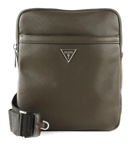 Pochette GUESS Certosa Xbody Flat Taupe sac bandoulière plat homme tendance