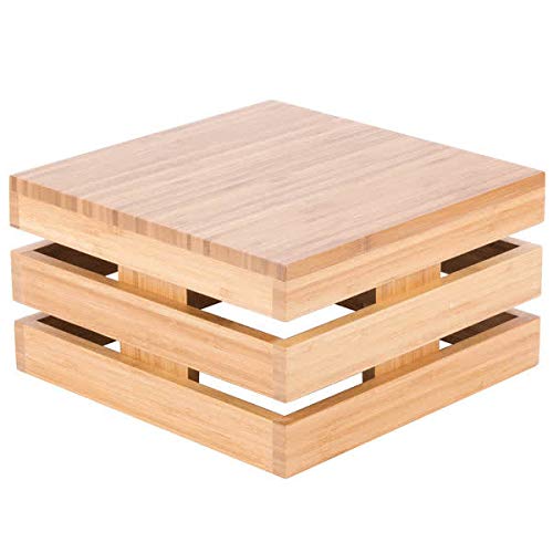 Cal-Mil 3332-7-60 Square Crate Riser, 7" Height, 12" Width, 12" Length, Bamboo