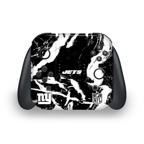 Couverture Vinyle New York Jets NFL Motif Marbre pour Console Nintendo Switch OLED