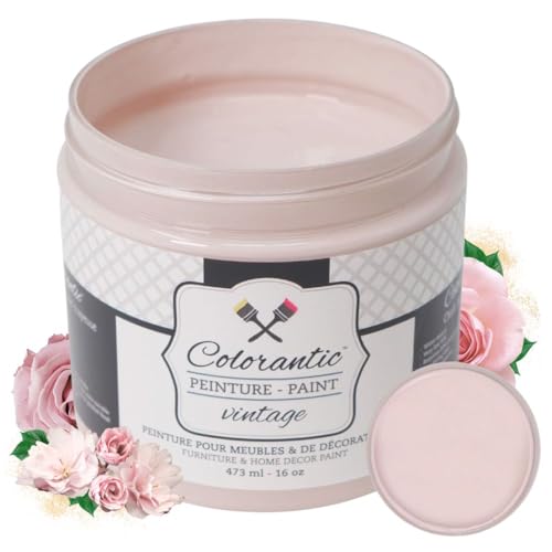 Colorantic | DUSTY ROSE Chalk Based Paint for Furniture Painting DIY, Cabinets, Glass - Multi-Surface Craft Paint- Non-Toxic | OLD PINK Decorative Painting for Wax Finish Wood Waverly (8 oz (Pack of