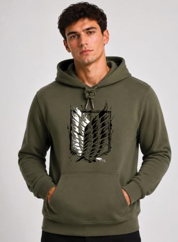 Image of ADRO Mens Abstract Graphic Hoodie | 320 GSM Cotton Poly Fleece | Regular Fit Contemporary Artistic Sweatshirt for Winter & Streetwear