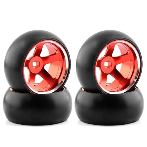 For Wltoys 284131 K969 K989 For Kyosho For Mini-Z 1/28 �n�[�h�v���X�`�b�N �h���t�g�^�C�� �^�C�� ���^���z�C�[������ RC�J�[�A�b�v�O���[�h�p�[�c RC�������i(Red)