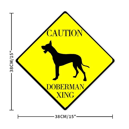 Panneau Dobermann anti-intrusion plaque vintage extérieure 38cm - 3