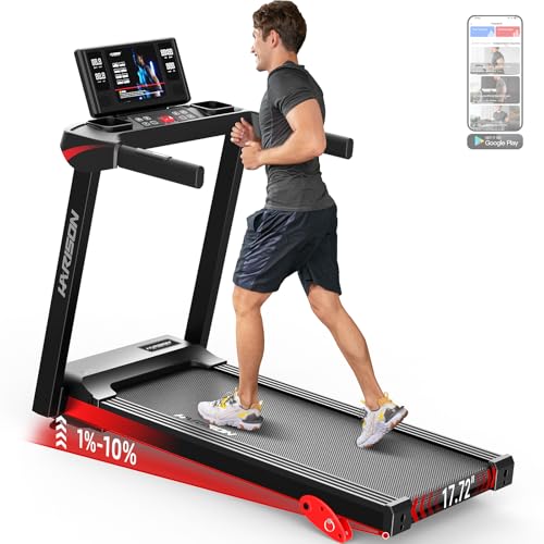Image of HARISON Folding Treadmill for Home with Smart App & Manual Incline | 10% Incline, 300 LB Capacity, Max 8.7 MPH Speed, 6-Layer Shock Absorption, Bluetooth Connectivity & Space-Saving Design