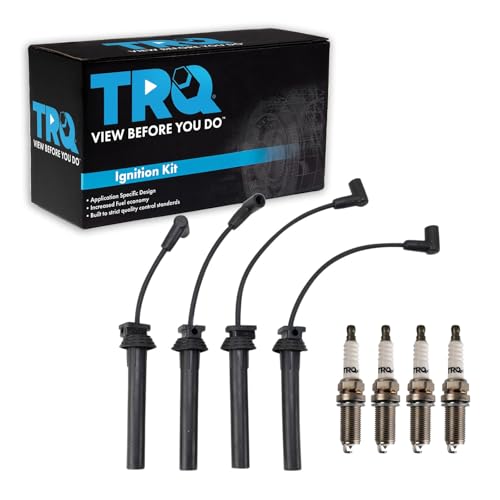TRQ Ignition Kit Spark Plugs Wire Set Compatible with 2002-2008 Mini Cooper