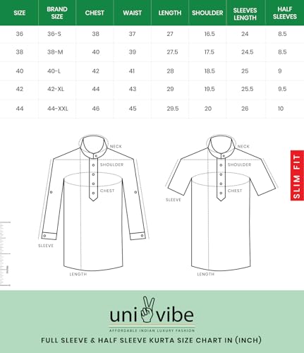 Image of Univibe Men's Slim Fit Full Sleeve Spread Collar Cotton Blend Shirt for Men and Boys
