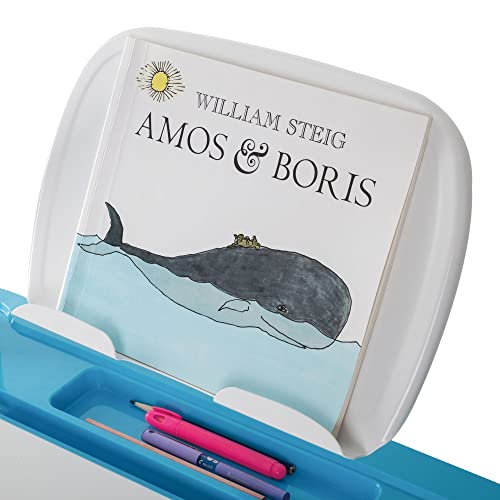 Image of Mount-It! Accessory Kit for Height Adjustable Kids-Desk | Includes LED-Lamp, Book Holder Shelf and Pencil Holder-Cup, Blue, Works with Older Desk Models