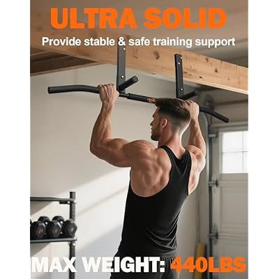 Fitarc Joist Mount Pull Up Bar, Wall Chin Up Bar Ceiling Mount for Beams, Heavy Duty Steel Construction, Home Gym Workout Equipment -Patent Pending