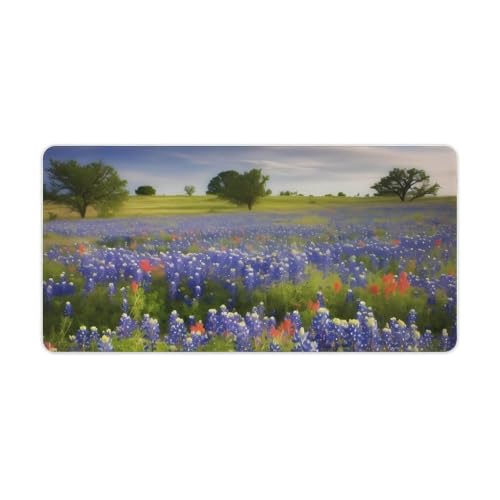 Bluebonnets Scenery Desk Pad Large Protector Blanco miniatura 1