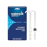 Waterpik DT-100E Implant Denture Replacement Tips Water Flosser Tip Replacement, Clear, 2 Count