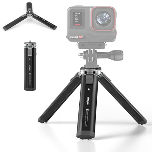 Honbobo Trépied Compatible avec Insta360 X4/Insta360 Ace Pro/Insta360 X3/One X2/DJI Osmo Action 4/GoPro Hero 12 Trépied Métallique Vis 1/4