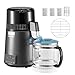VEVOR 1750W Water Distiller, 0.4Gal/H Distilled Water Maker with Glass Carafe, 4L/1.1Gal Countertop Distiller Machine, 0-99H Time Temp Dual Display, Anti-Dry Design 304 Stainless Steel Still, Grey