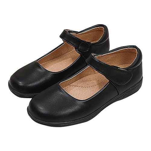 Kids Girls' Leather Shoes Spring/Autumn Solid Color Flat Bottomed Low Top Single Shoe Party Sandals Size 8 Girls