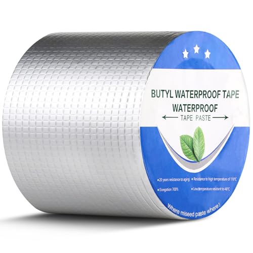 VZXZXE Cinta adhesiva impermeable, cinta de butilo impermeable, cinta de sellado para tuberías de agua, cinta de sellado autoadhesiva, resistente al agua, cinta de reparación para grietas