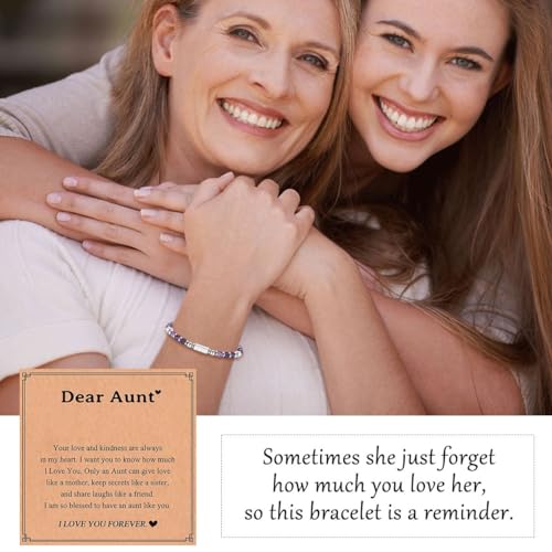 Image of Mothers Day Gifts for Mom Aunt New Mom to Be Mother in Law | Tiny Stone Bracelets Birthday Christmas Jewelry Presents for Bonus Mom Women