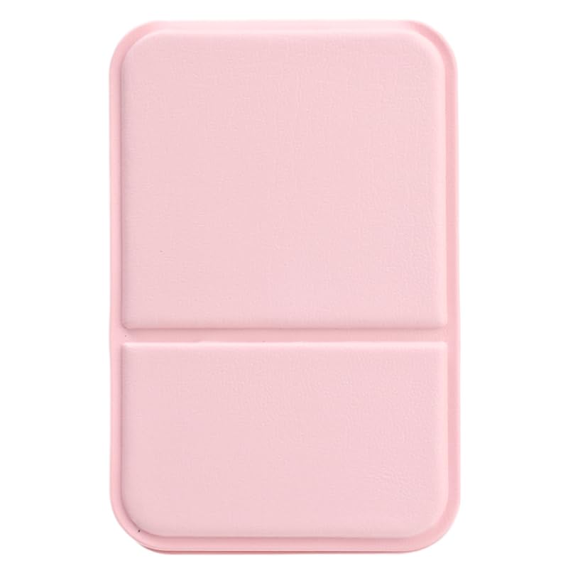 Espejo de maquillaje de mano portátil plegable rosa miniatura 2