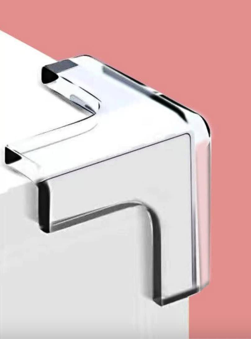 VINIFREDY T Shape Child Baby Safety Soft Corner Edge Protector Transparent Table Corner Protection Silicon Cover (8)