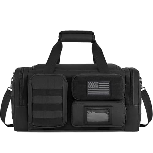 OUUTMEE Tactical Pistol Range Case, Gun Range Bag for 4 Pistols, Carrying Shooting Duffle Range...