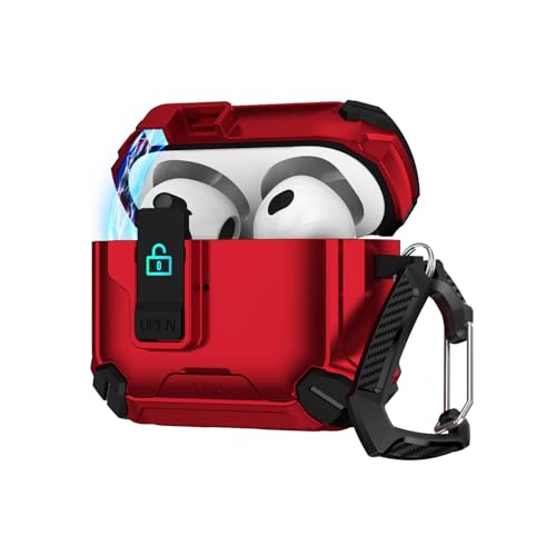 AirPods �P�[�X ���@�\ �X�^���h�t�� �����^�b�` �e���W TPU PC �\�t�g �n�C�u���b�h �Ռ��z�� ���C�����X�[�d�Ή� 1 2 3 4 Pro �Ή� �X�}�z�z���_�[ 360�x��] �M�t�g (���b�h,For Airpods 3)