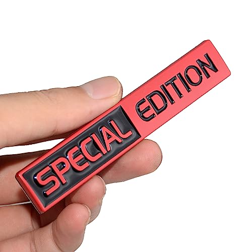 Image of 2Pc Special Edition Emblem 3D Fender Badge Car Truck Sticker Decal Fit for Universal Car Truck SUV (Black Red)