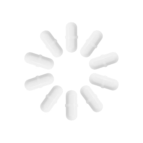 Barras de agitación magnéticas, 10 barras de laboratorio de laboratorio tipo B, barra de placa de agitación, (0.78 pulgadas x 0.31 pulgadas), alta