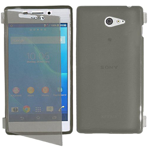 ebestStar - compatible with Sony Xperia M2 Case D2302 D2303 [Soft Silicone] Wallet Cover, Shock Absorption full flexible protector, Black [Phone: 139.7 x 71.1 x 8.6mm, 4.8'']