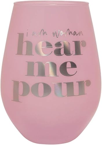 SLC001 Slant Collections - Copa de vino sin tallo, tamaño grande, 30 onzas, I Am Woman
