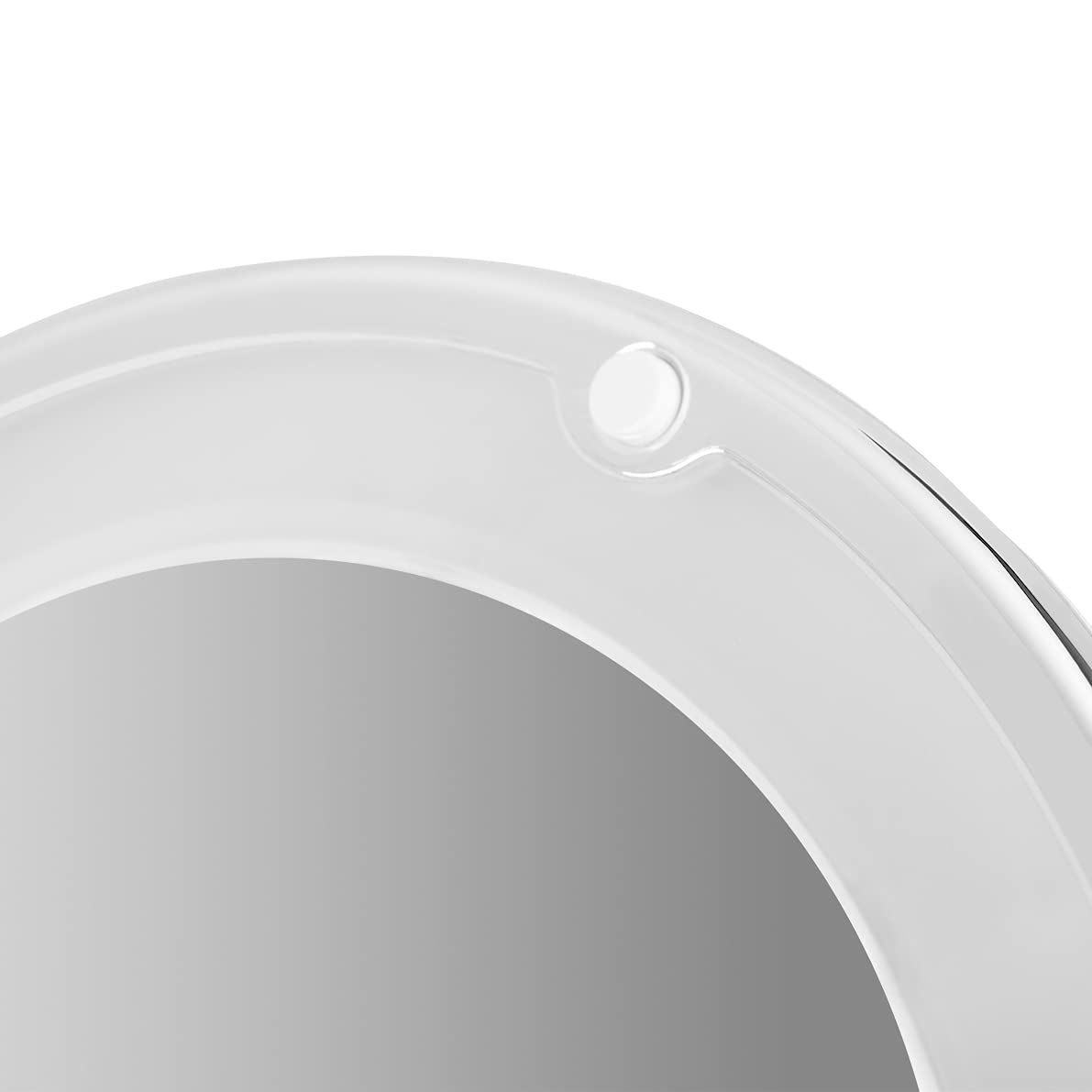 Orbegozo ESP 1010 - Espejo cosmético con luz LED, orientable 360 Grados, Aumento 10x, Ventosa Ajustable, Vidrio óptico, Funciona a Pilas, Gris, Blanco