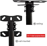Adjustable TV Ceiling Mount with Tilt Swivel and 360 Rotation Full Motion TV Pole Mount for 43 65 Inch Flat TVs and Monitors Height Adjustable TV Stand (3m) - Image 3