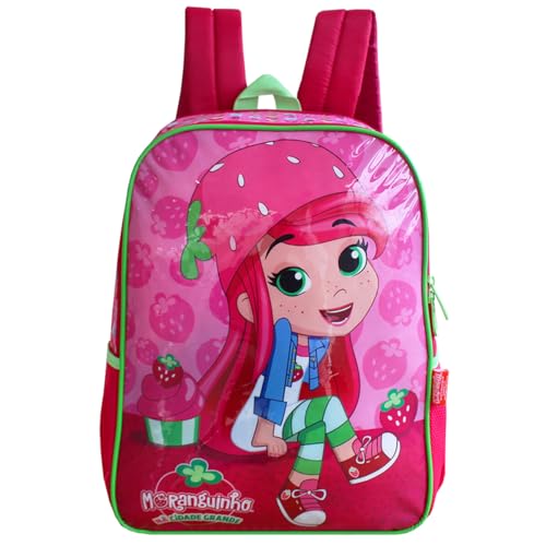Mochila Escolar De Alças Moranguinho Infantil Meninas Luxcel rosa