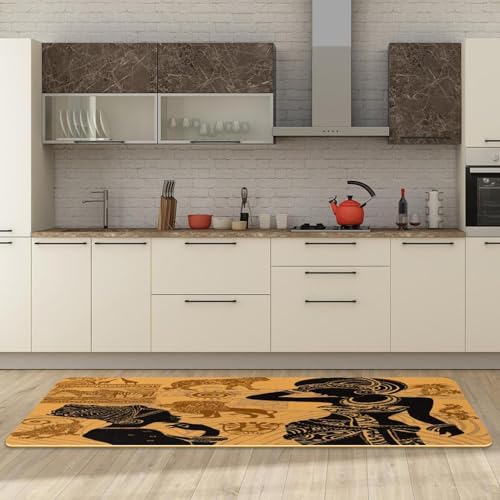 Tapete de cocina de 2 piezas VAPOKF egipcio antideslizante lavable 3