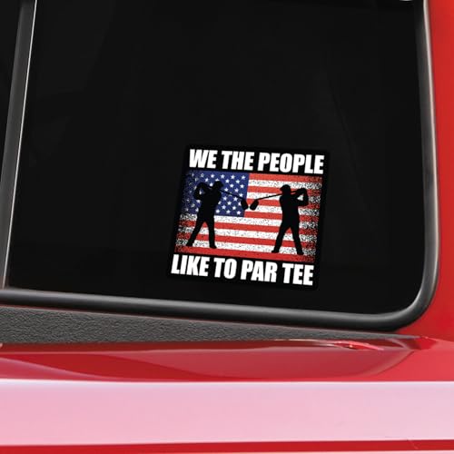 Image of Funny Golf Stickers - 5 Inch Waterproof Vinyl Decals - Choose from 10 Humorous Designs - Perfect for Cars, Golf Carts, Laptops, Windows, Bumpers & More (Par Tee)