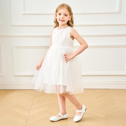 Stelle Girls Mary Jane School Flats Flower Wedding Uniform Party Shoes（Toddler/Little Kids/Big Kids）3