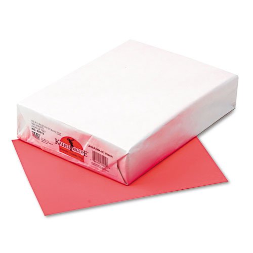 Kaleidoscope Multipurpose Colored Paper, 24lb, 8-1/2 x 11, Coral Red, 500/Ream