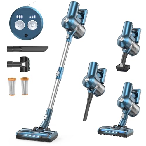 TATIAN Cordless Vacuum Cleaner, 8 in 1 Cordless Stick Vacuum, 38Kpa Powerful Suction, Brushless Motor, 40 Min, Lightweight Wireless Vacuum Cleaner for Home Pet Hair Hard Floor Carpet