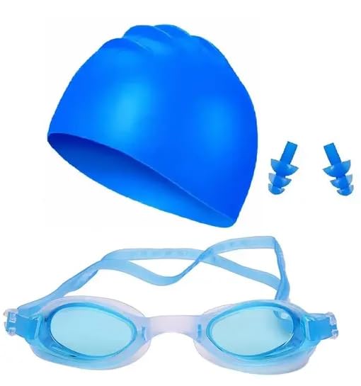 Protoner Swimming Set with Goggles, Cap and Ear Plugs