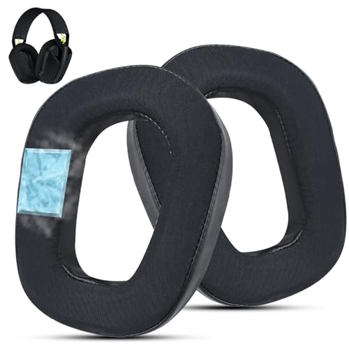 Reemplazo Almohadillas Auriculares Gel Refrescante para Logitech G435 Lightspeed Inalámbrico, Material de Espuma Aislante Acústica Cómoda (Negro) miniatura 1
