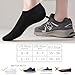 EPEIUS Thick No Show Socks for Women Athletic Ankle Socks Cushioned Running Low Cut Non Slip Invisible Liner Size 5-8 (All Black 6 Pairs M)