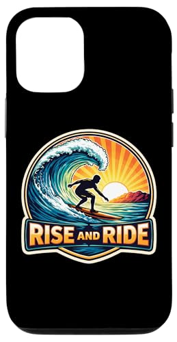 Rise And Ride �T�[�t�@�[ ���[�j���O �T�[�t�B�� �T�[�t�{�[�h ���p ���B���e�[�W �X�}�z�P�[�X iPhone 12/12 Pro �p