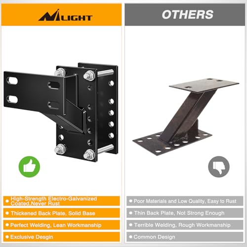 Image of Nilight Spare Tire Carrier Trailer Spare Tire Mount Boat Trailer Carrier Bracket Utility Trailer Accessories Fits 4 & 5 & 6 Lugs Trailer Wheels on 4 inch 4.5'' 4.75'' 5'' and 5.5'' Bolt Patterns 150 Lbs