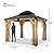 HOMPUS 10x12 FT Hardtop Wood Gazebo, Cedar Wood Frame Gazebo with Double Metal Roof, Outdoor Gazebo with Netting & Curtains, Wooden Gazebos Pavilion for Backyard, Garden, Deck, Cedar