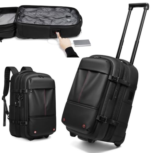 Vacuum Rolling Backpack with Integrated Pump