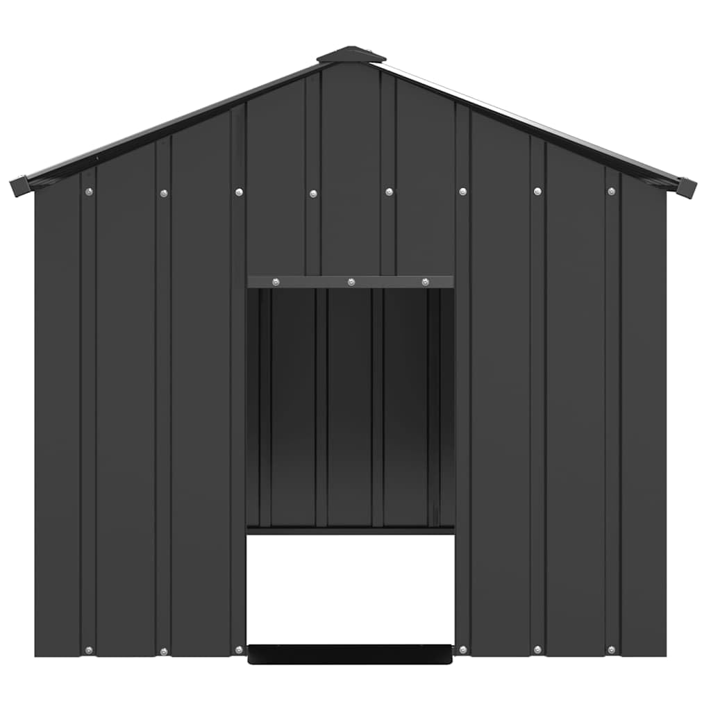 vidaXL Niche pour Chien avec Toit Noir 113x153x101 cm Acier galvanisé, Cage de Chien, abri pour Chien, Cage pour Animaux de Compagnie, Cage pour Chien