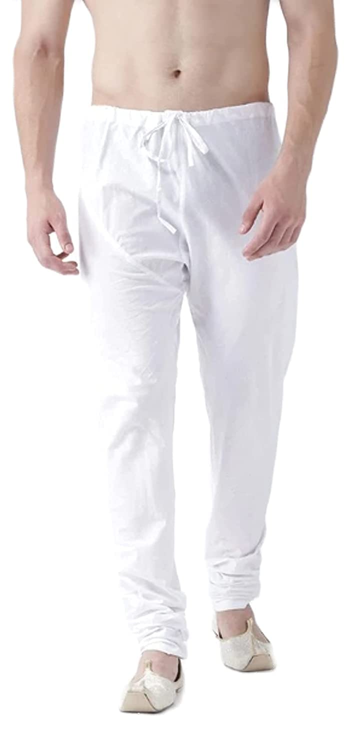 pk hub Men's Off-White Pure Cotton Aligarhi Pyjama, Size: Free Size-picture-10