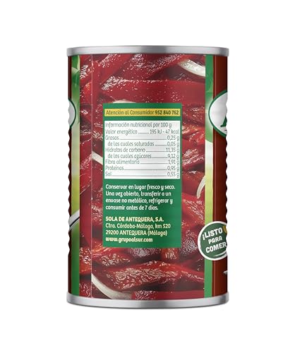 ALSUR ENSALADA DE PIMIENTO DE PIQUILLO CON CEBOLLA 355GR.